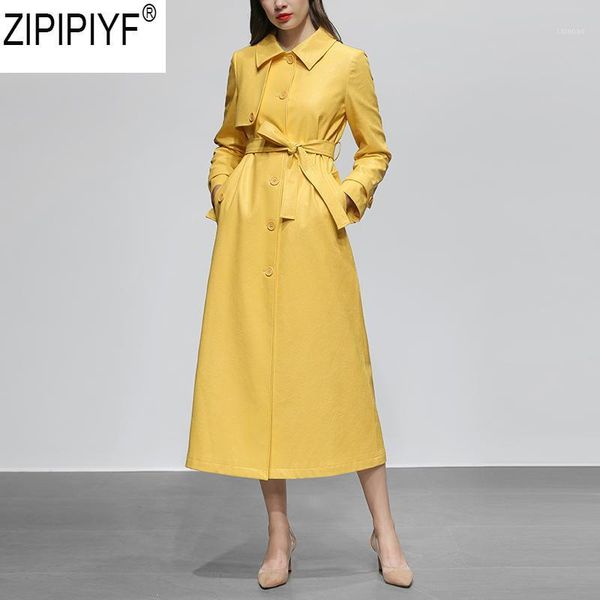 women's trench coats fashion 2021 winter women coat elegant designers turn down collar trendy long pu leather outerwear c2862, Tan;black
women's trench coats fashion 2021 winter women coat elegant designers turn down collar trendy long pu leather outerwear c2862, Tan;black