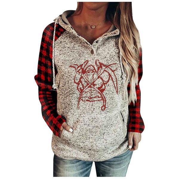 women's hoodies & sweatshirts 2021 fashion autumn women skull print buttons hooded pullover female pocket drawstring sweatshirt sudader, Black
women's hoodies & sweatshirts 2021 fashion autumn women skull print buttons hooded pullover female pocket drawstring sweatshirt sudader, Black