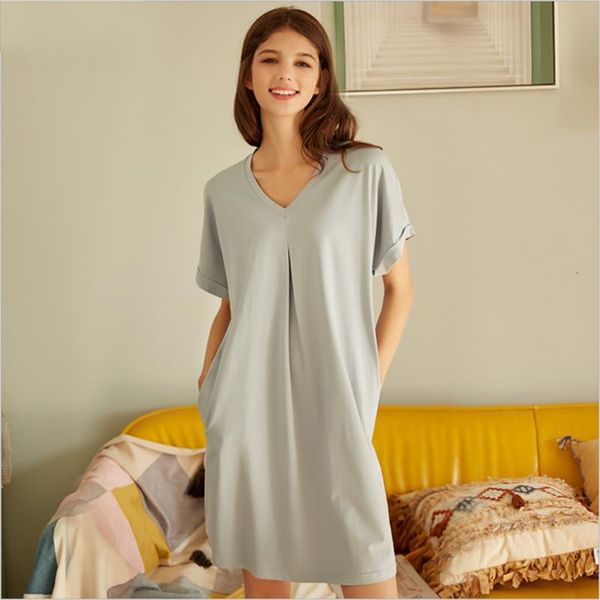summer casual sleepshirt mo cotton womens sleepwears nightgown short sleeve v neck collar sleepwear dress plus size xxl, Black;red
summer casual sleepshirt mo cotton womens sleepwears nightgown short sleeve v neck collar sleepwear dress plus size xxl, Black;red