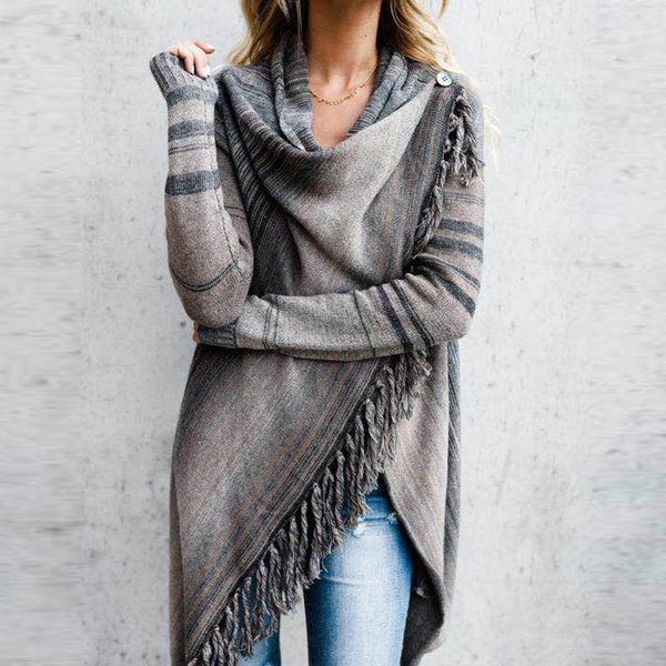 luxury women's jackets women's autumn and winter 2021 tassel cardigan et sweater, Black;brown
luxury women's jackets women's autumn and winter 2021 tassel cardigan et sweater, Black;brown
