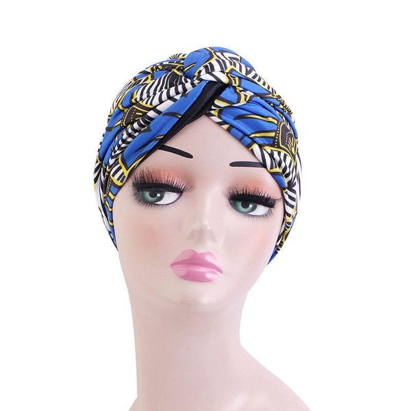 beanie/skull caps women muslim print turban hat forehead cross knotted hair scarf elastic head wrap headwear bandanas lady beanie pullover c, Blue;gray 
beanie/skull caps women muslim print turban hat forehead cross knotted hair scarf elastic head wrap headwear bandanas lady beanie pullover c, Blue;gray