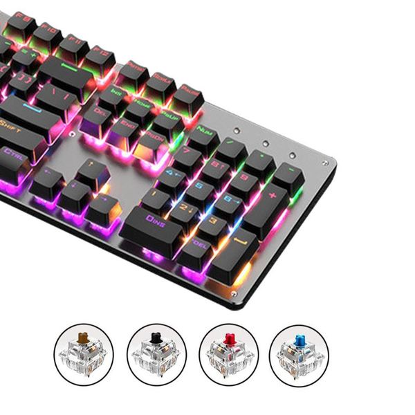 gaming mechanical keyboard usb wired blue red switch 104keys anti-ghosting led backlit rgb for gamer lapcomputer
gaming mechanical keyboard usb wired blue red switch 104keys anti-ghosting led backlit rgb for gamer lapcomputer