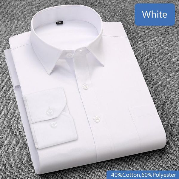 men's casual shirts white solid shirt mens slim long sleeve for men work formal business camisa non iron elasticity chemise homme, White;black
men's casual shirts white solid shirt mens slim long sleeve for men work formal business camisa non iron elasticity chemise homme, White;black