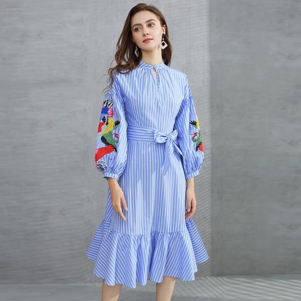 designer 2021 spring new embroidery print lantern sleeve stripe fashion women's midi dress m9w4, Black;gray
designer 2021 spring new embroidery print lantern sleeve stripe fashion women's midi dress m9w4, Black;gray