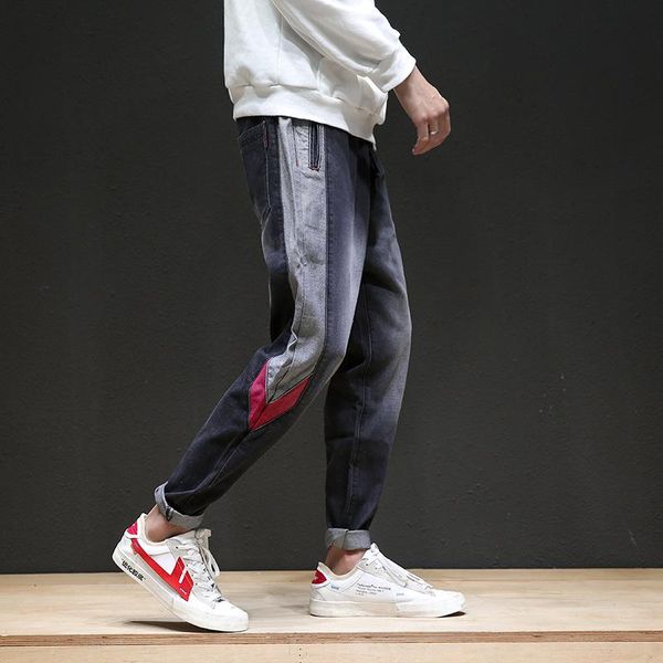 men's jeans four seasons style japanese men fashion trendy brand youth little feet harem pants with casual trousers jean trend, Blue
men's jeans four seasons style japanese men fashion trendy brand youth little feet harem pants with casual trousers jean trend, Blue