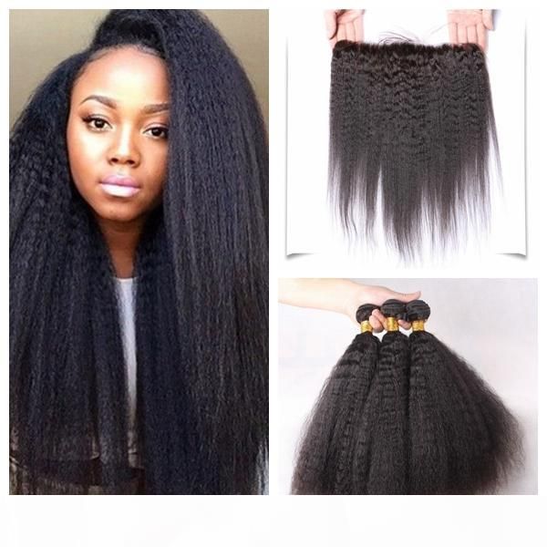 brazilian kiny straight human hair with frontal unprocessed brazilian coarse yaki hair 3bundles with 13x4 lace frontal closure part, Black
brazilian kiny straight human hair with frontal unprocessed brazilian coarse yaki hair 3bundles with 13x4 lace frontal closure part, Black