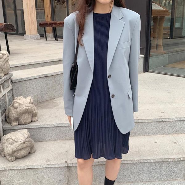 women's suits & blazers suit jacket spring autumn blazer fashion ladies solid color long-sleeved loose casual, White;black
women's suits & blazers suit jacket spring autumn blazer fashion ladies solid color long-sleeved loose casual, White;black
