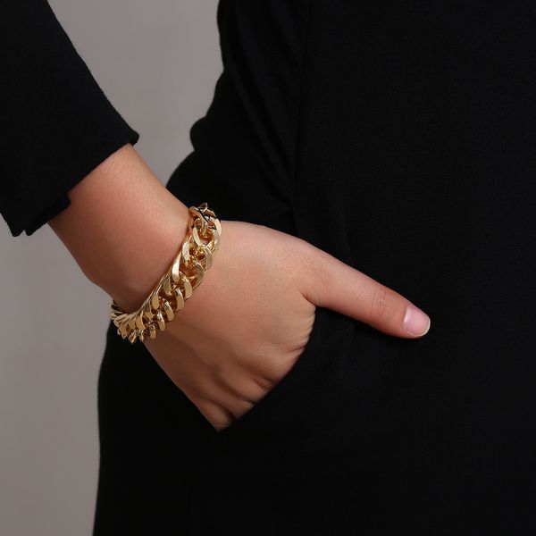 jewelry personality simple hand ornament female exaggeration thick chain geometric punk versatile bracelet, Silver
jewelry personality simple hand ornament female exaggeration thick chain geometric punk versatile bracelet, Silver