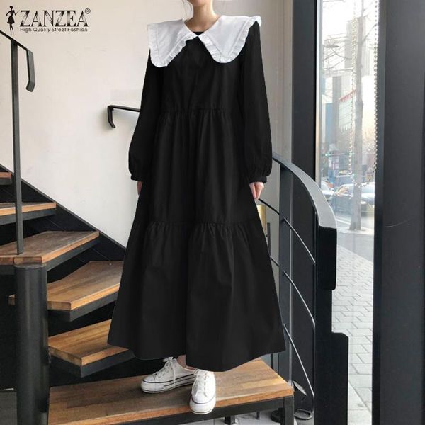 casual dresses zanzea women spring long sleeve maxi dress 2021 elegant solid patchwork vestidos plus size vintage ruffles party sundress, Black;gray
casual dresses zanzea women spring long sleeve maxi dress 2021 elegant solid patchwork vestidos plus size vintage ruffles party sundress, Black;gray