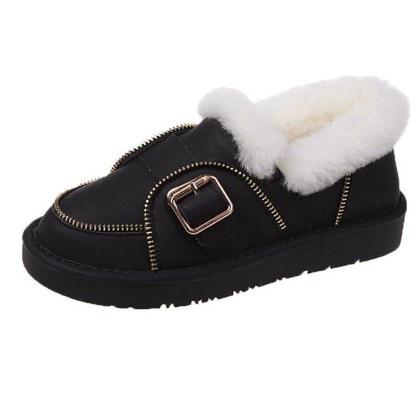 boots snow girl 2021 winter low-plus velvet warm cotton shoes belt buckle student ankle for women, Black
boots snow girl 2021 winter low-plus velvet warm cotton shoes belt buckle student ankle for women, Black