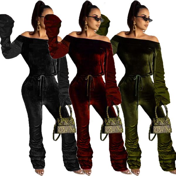 2021 new solid color pleated off shouder women jumpsuit autumn selling european and american fashion casual rompers aocw, Gray
2021 new solid color pleated off shouder women jumpsuit autumn selling european and american fashion casual rompers aocw, Gray
