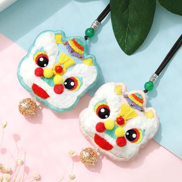keychains lion dance diy embroidery keychain small bell cute couples amulet cross stitch wedding handmade porte clef protective talisman, Silver
keychains lion dance diy embroidery keychain small bell cute couples amulet cross stitch wedding handmade porte clef protective talisman, Silver