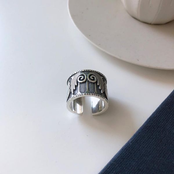 cluster rings retro vintage authentic s925 sterling silver fine jewelry guardian angel band long ring adjust tlj656, Golden;silver
cluster rings retro vintage authentic s925 sterling silver fine jewelry guardian angel band long ring adjust tlj656, Golden;silver