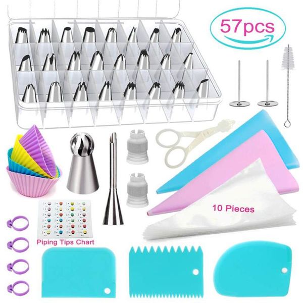 baking & pastry tools 57 pcs/set bag tips bags +26 nozzle silicone muffin cup cake decorating decoration accessories
baking & pastry tools 57 pcs/set bag tips bags +26 nozzle silicone muffin cup cake decorating decoration accessories
