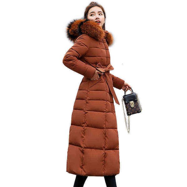 cotton padded women's winter korean version long knee down cotton clothes large wool collar slim and thickened, Black
cotton padded women's winter korean version long knee down cotton clothes large wool collar slim and thickened, Black