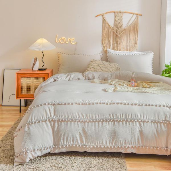 bedding sets beige pom grey duvet cover set triple ball fringe pattern chic boho dropshipers
bedding sets beige pom grey duvet cover set triple ball fringe pattern chic boho dropshipers