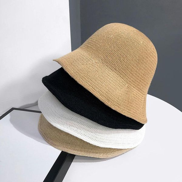 wide brim hats spring,summer solid bucket hat black white khaki all match casual outdoors sun women knitted breathable caps 56-58cm, Blue;gray
wide brim hats spring,summer solid bucket hat black white khaki all match casual outdoors sun women knitted breathable caps 56-58cm, Blue;gray