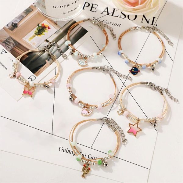 link, chain unique sweet cute cartoon pattern bracelet women girls hand jewelry couple beaded charm bangles 21705, Black
link, chain unique sweet cute cartoon pattern bracelet women girls hand jewelry couple beaded charm bangles 21705, Black