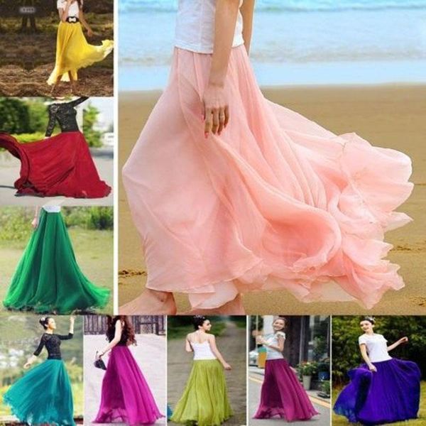 skirts brand women boho double layer maxi dress chiffon long sundress summer lady beach solid skirt, Black
skirts brand women boho double layer maxi dress chiffon long sundress summer lady beach solid skirt, Black