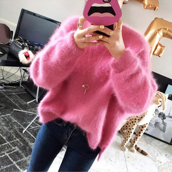 arrival women sweater knitted pullovers fashion fall winter thick soft warm mohair pink oversize loose sweaters, White;black
arrival women sweater knitted pullovers fashion fall winter thick soft warm mohair pink oversize loose sweaters, White;black