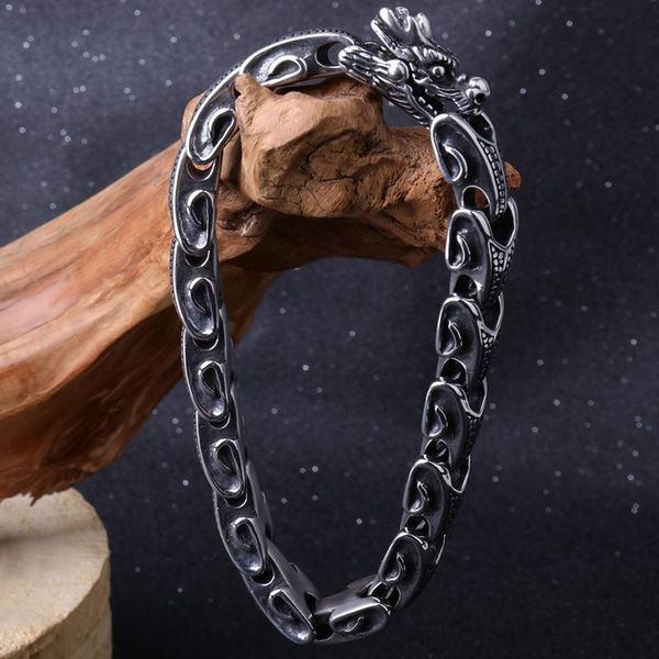 link, chain stainless steel gothic dragon head men's bracelets vintage chromme bracelet mens jewllery gifts for boyfriend husband him, Black
link, chain stainless steel gothic dragon head men's bracelets vintage chromme bracelet mens jewllery gifts for boyfriend husband him, Black