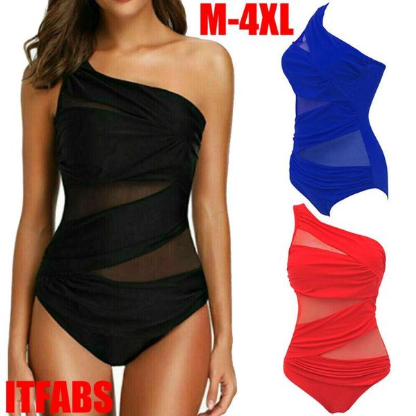 one piece women swimwear slant-shoulder mesh bathing suit bikini swimming suit plus size m-4xl
one piece women swimwear slant-shoulder mesh bathing suit bikini swimming suit plus size m-4xl