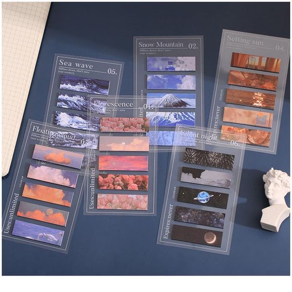 100 sheets/pack sea wave floating cloud stickers bookmark marker memo flags index tab stic qylaun
100 sheets/pack sea wave floating cloud stickers bookmark marker memo flags index tab stic qylaun