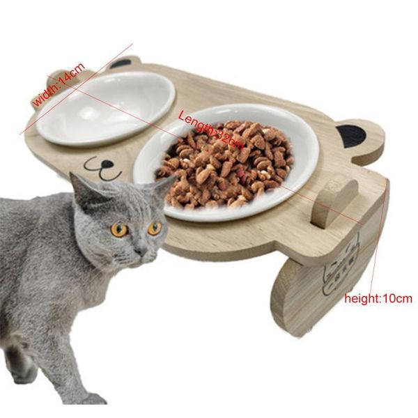 cat bowls & feeders wooden feeding bowl home pet inclined mouth neck guard wood holder with two practical supplies
cat bowls & feeders wooden feeding bowl home pet inclined mouth neck guard wood holder with two practical supplies