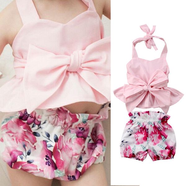 new fashion newborn toddler baby girls clothes set bow-knot backless t-shirt+floral shorts clothes, White
new fashion newborn toddler baby girls clothes set bow-knot backless t-shirt+floral shorts clothes, White