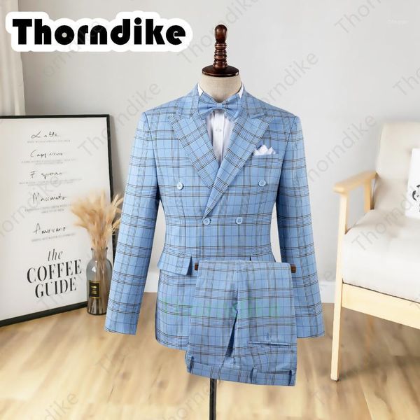men's suits & blazers thorndike blue plaid beach wedding for groom groomsmen tide double-breasted man tuxedos formal business work wear, White;black
men's suits & blazers thorndike blue plaid beach wedding for groom groomsmen tide double-breasted man tuxedos formal business work wear, White;black
