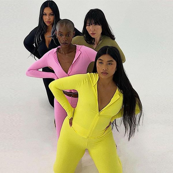 women's two piece pants hooded 2 set women long sleeve zip jackets+solid sheath body-shaping stretchy female outfit, White
women's two piece pants hooded 2 set women long sleeve zip jackets+solid sheath body-shaping stretchy female outfit, White