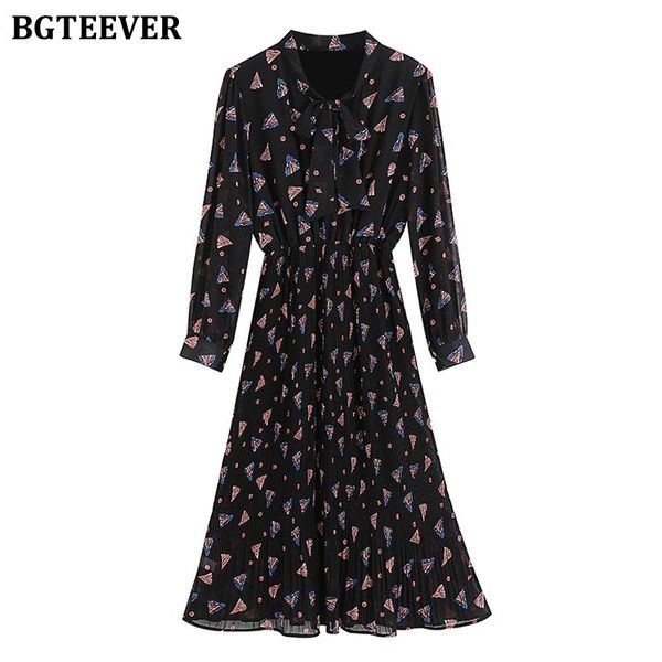casual dresses bgteever vintage chiffon printed women elegant bow neck full sleeve ladies a-line dress 2021 summer midi vestidos femme, Black;gray
casual dresses bgteever vintage chiffon printed women elegant bow neck full sleeve ladies a-line dress 2021 summer midi vestidos femme, Black;gray