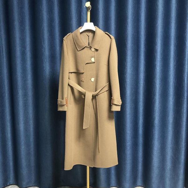 women's trench coats 3qr1166 high end off-season double-sided cashmere wool tweed medium and long coat is loose thin, trendy european, Tan;black
women's trench coats 3qr1166 high end off-season double-sided cashmere wool tweed medium and long coat is loose thin, trendy european, Tan;black