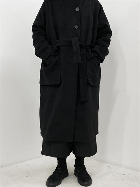 men's wool & blends dark classic simplicity of medium to long woolen jacket couples with the same size, Black
men's wool & blends dark classic simplicity of medium to long woolen jacket couples with the same size, Black