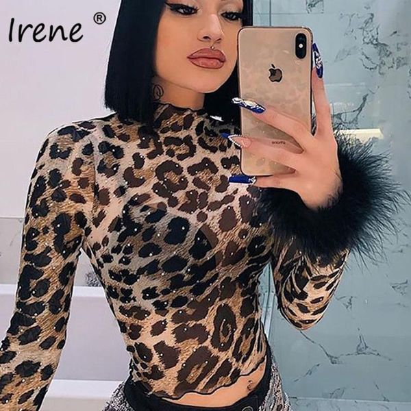 women's t-shirt irene fashion leopard print crop women 2021 spring skinny long sleeve t shirts tunic casual ladies clubwear, White
women's t-shirt irene fashion leopard print crop women 2021 spring skinny long sleeve t shirts tunic casual ladies clubwear, White