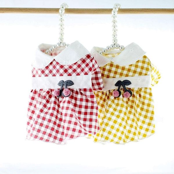 summer dog clothes small cherry plaid skirt for dogs princess pullover dog dresses
summer dog clothes small cherry plaid skirt for dogs princess pullover dog dresses