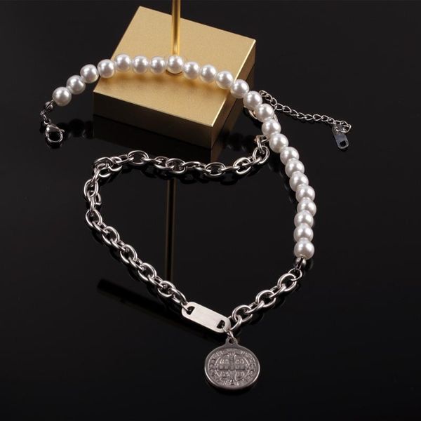 pendant necklaces 316l stainless steel hip hop double pearl necklace retro thick chain princess portrait banquet no fade, Silver
pendant necklaces 316l stainless steel hip hop double pearl necklace retro thick chain princess portrait banquet no fade, Silver
