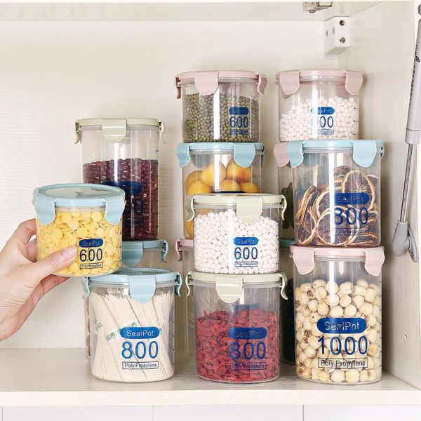storage bottles & jars pp food box transparent grain jar plastic airtight kitchen tools
storage bottles & jars pp food box transparent grain jar plastic airtight kitchen tools