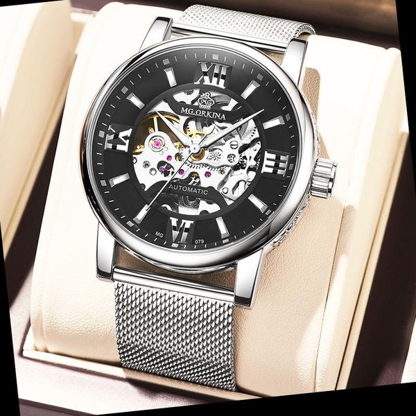 wristwatches mg.orkinamg skeleton mens mechanical watches water resistant automatic self-winding male clock relogio relojes 2021 arrival, Slivery;brown
wristwatches mg.orkinamg skeleton mens mechanical watches water resistant automatic self-winding male clock relogio relojes 2021 arrival, Slivery;brown