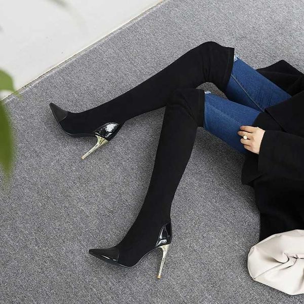 boots long women's over the knee 2021 thin leg elastic heel large, Black
boots long women's over the knee 2021 thin leg elastic heel large, Black