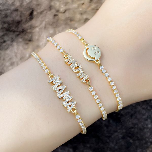 smiley face expression bracelet adjustable temperament versatile small fresh letter mama design hand jewelry brc93, Golden;silver
smiley face expression bracelet adjustable temperament versatile small fresh letter mama design hand jewelry brc93, Golden;silver