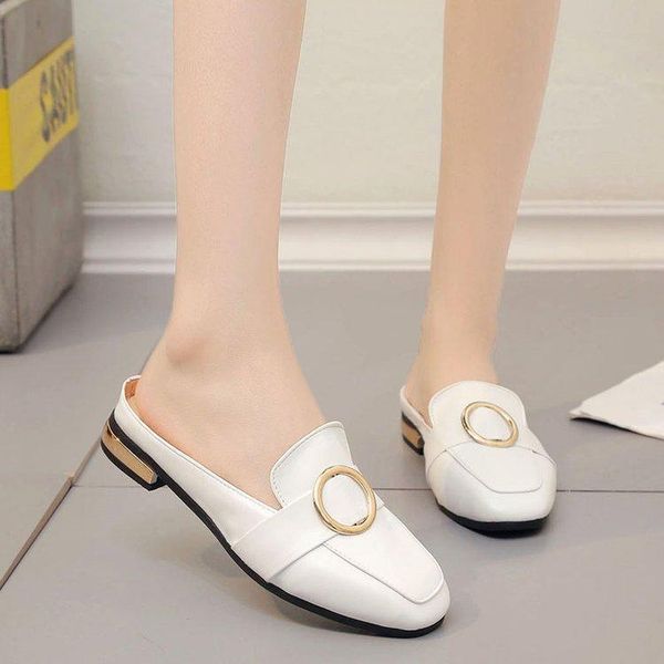 slippers fashion women mules slipper slip-on low-heeled square toe party shoes sandals wearing and half women's, Black
slippers fashion women mules slipper slip-on low-heeled square toe party shoes sandals wearing and half women's, Black