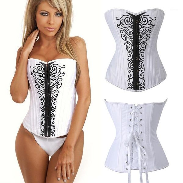 women's gothic jacquard overbust corset waist cinchers modeling strap lace up bustiers slimming sheath belly white corsets &, Black;white
women's gothic jacquard overbust corset waist cinchers modeling strap lace up bustiers slimming sheath belly white corsets &, Black;white