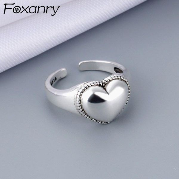 cluster rings foxanry 925 sterling silver wide for women trend hip hop vintage simple sweet love heart party jewelry gifts wholesale, Golden;silver
cluster rings foxanry 925 sterling silver wide for women trend hip hop vintage simple sweet love heart party jewelry gifts wholesale, Golden;silver