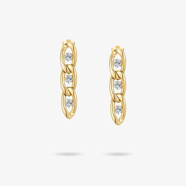 enfashion zircons chain drop earrings women gold color royal earings stainless steel fashion jewelry party pendientes e1227, Golden
enfashion zircons chain drop earrings women gold color royal earings stainless steel fashion jewelry party pendientes e1227, Golden