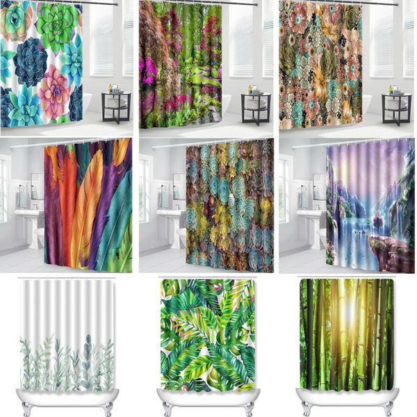 180*180cm waterproof polyester fabric shower curtains set with hooks green natural landscape home decoration bathroom curtain
180*180cm waterproof polyester fabric shower curtains set with hooks green natural landscape home decoration bathroom curtain