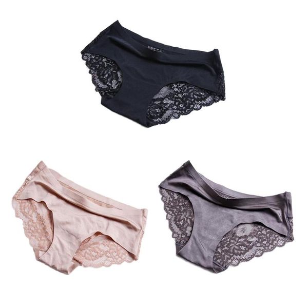 women's panties 3 pcs/lot fashion luxury pearlescent cloth lace stitching women underwear one-piece seamless ladies briefs, Black;pink
women's panties 3 pcs/lot fashion luxury pearlescent cloth lace stitching women underwear one-piece seamless ladies briefs, Black;pink