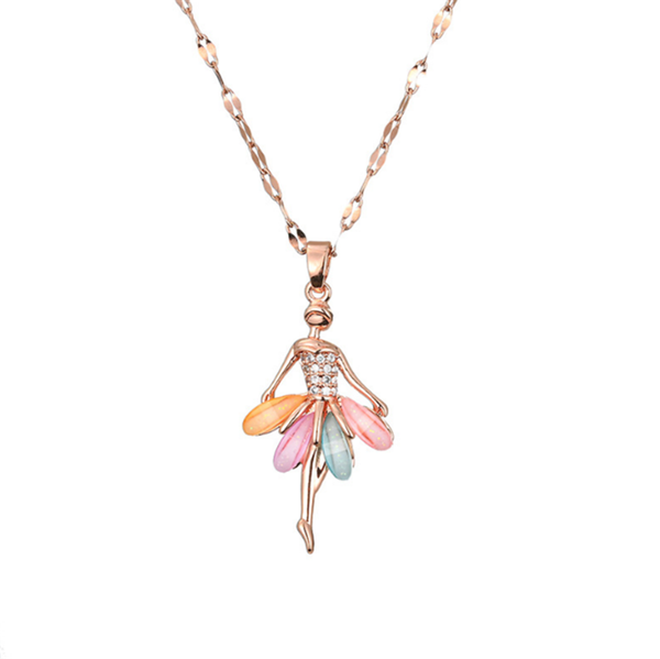 pendant necklaces 316l stainless steel color crystal necklace ballet dancer titanium colorless water wave chain no fade, Silver
pendant necklaces 316l stainless steel color crystal necklace ballet dancer titanium colorless water wave chain no fade, Silver