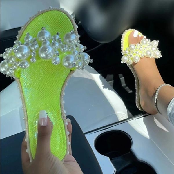 slippers summer fashion pearl women's sandals soft sole comfortable flat non slip beach shoes versatile women plus size 43, Black
slippers summer fashion pearl women's sandals soft sole comfortable flat non slip beach shoes versatile women plus size 43, Black