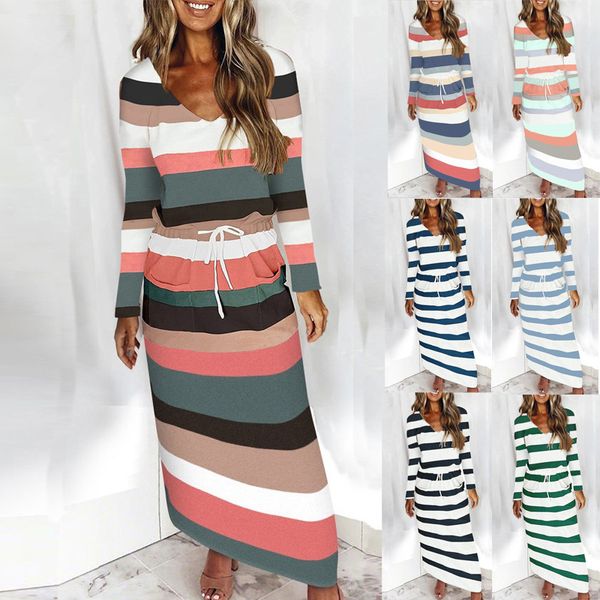 casual dresses 2021 european and american fall/winter women's clothing v-neck loose print striped long-sleeved, Black;gray
casual dresses 2021 european and american fall/winter women's clothing v-neck loose print striped long-sleeved, Black;gray
